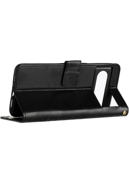 Google Pixel 8 Pro Bilek Kayışı Manyetik Kapatma Kickstand Pu Için Filp Durumda (Yurt Dışından)