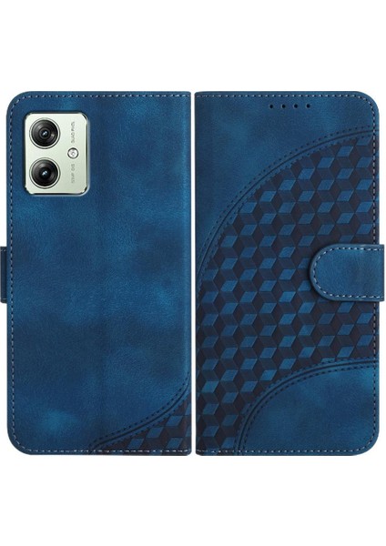 Motorola Moto G54 5g Manyetik Kart Tutucu Geometrik Desen Pu (Yurt Dışından)