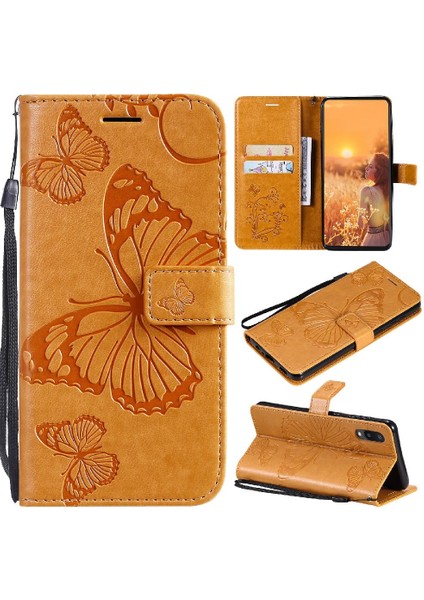 Samsung Galaxy A02 Için Flip CASE/M02 Pu Deri Darbeye Kapak ile Çevirin (Yurt Dışından)