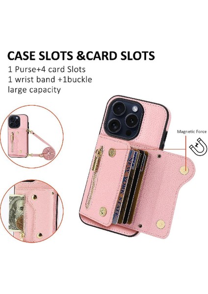 IPhone 14 Için Kılıf Artı Mini Sırt Çantası Hafif Kart Yuvaları Büyük Uzun (Yurt Dışından)