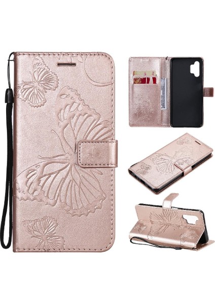 Samsung Galaxy A32 5g Pu Deri Flip Kickstand Manyetik Için Flip Case (Yurt Dışından)