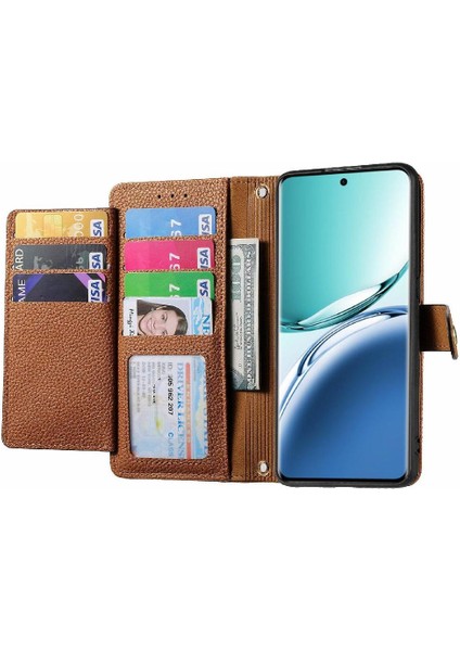 YH Mall Oppo A3 Pro Için Flip Case Darbeye Cüzdan Deri Kılıf Fermuar Aşk (Yurt Dışından)