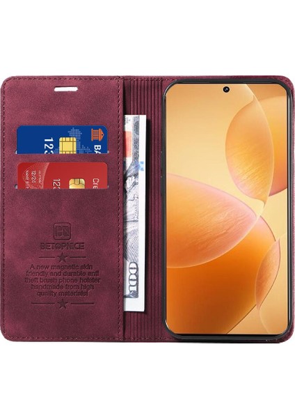 Xiaomi Poco X6 Pro 5g Için Kılıf Folio Cüzdan Pu Deri Manyetik Koruyucu (Yurt Dışından)