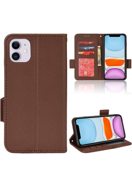 Iphone 12 Için Kılıf Mini Manyetik Cüzdan Kart Yuvaları Tutucu Yan Toka Pu (Yurt Dışından)
