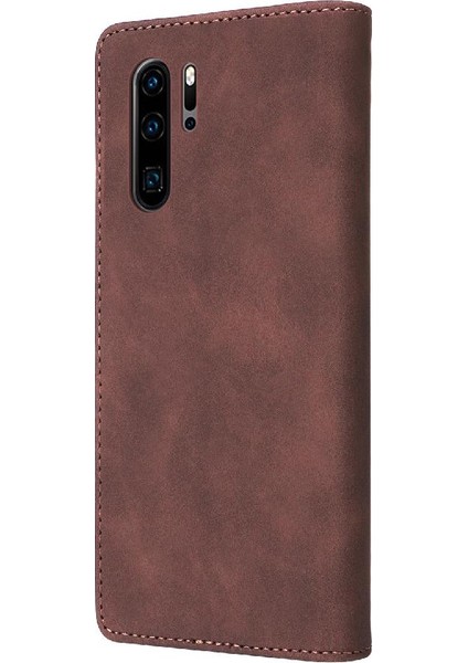 YH Mall Huawei P30 Pro Darbeye Deri Kılıf Kapak Kapak Için Flip Case Basit (Yurt Dışından)