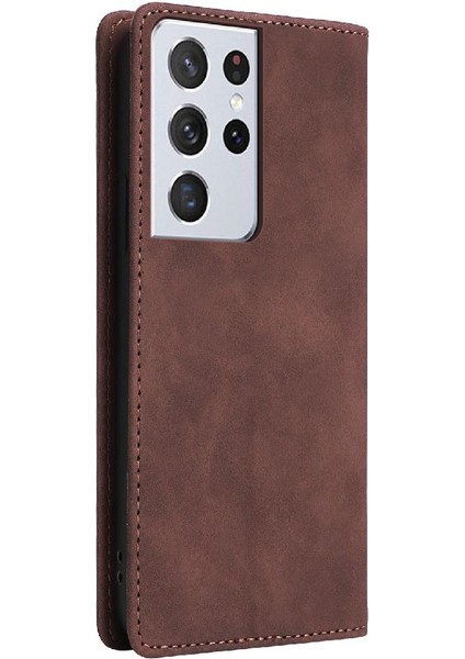 Samsung Galaxy S21 Ultra Basit Iş Deri Kılıf Flip Case Için Flip Case (Yurt Dışından) fırsatları