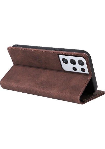 Samsung Galaxy S21 Ultra Basit Iş Deri Kılıf Flip Case Için Flip Case (Yurt Dışından) indirimleri