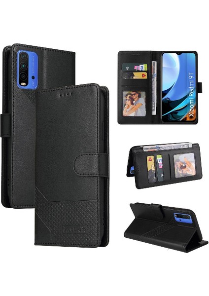 Xiaomi Redmi 9t Kickstand Darbeye 4 Köşe Koruma Için Flip Case (Yurt Dışından)