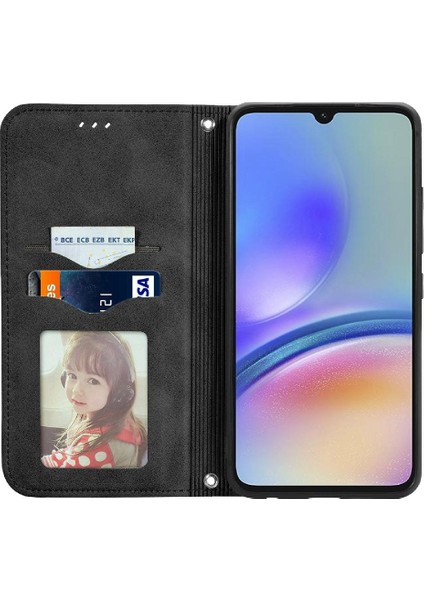 Samsung Galaxy A05S 4g Için Flip Case Darbeye Deri Kılıf Basit Flip (Yurt Dışından)