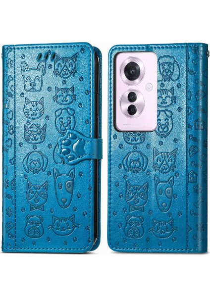 Oppo Için Kılıf Oppo 11 F 5g Kısa Kayış Kapak Çevirin Karikatür Hayvanlar Deri (Yurt Dışından) modelleri