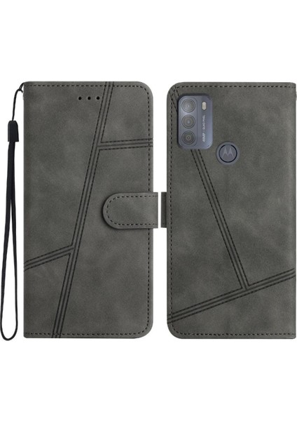 Motorola Moto G50 5g Için Flip Case Kart Yuvaları Tutucu Manyetik Cüzdan Pu (Yurt Dışından)