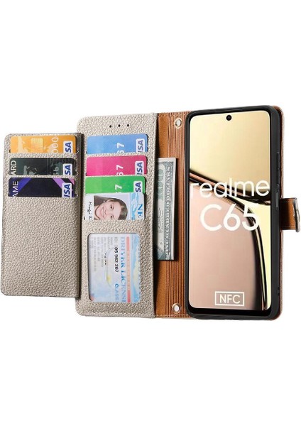 Realme C65 Aşk Fermuar Cüzdan Deri Kılıf Için Flip Case Darbeye (Yurt Dışından) modelleri