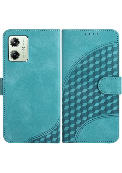 Motorola Moto G54 5g Manyetik Kart Tutucu Geometrik Desen Pu (Yurt Dışından)