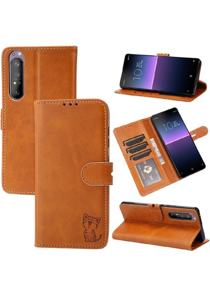 Sony Xperia 5 Iii Kickstand Manyetik Kapatma Kart Tutucu Için Cüzdan Kılıf (Yurt Dışından)