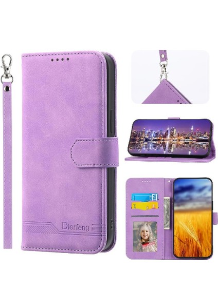 YH Mall Oppo A57 4g Premium Bileklik Kart Yuvaları Manyetik Kapatma Için Flip Case (Yurt Dışından)