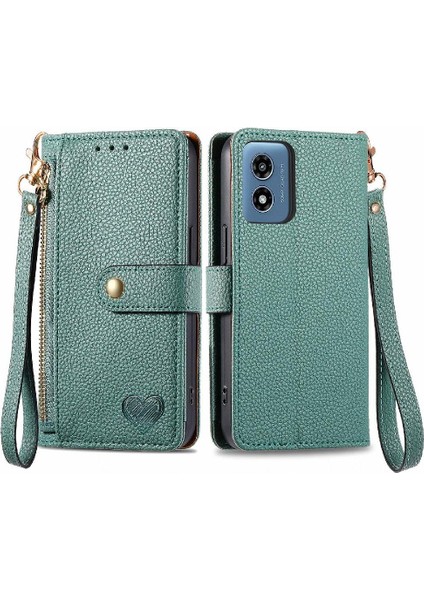 Motorola Moto G Oynamak Için Flip Case 2024 Deri Kılıf Aşk Darbeye (Yurt Dışından)
