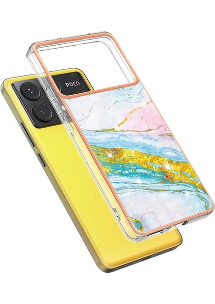 Xiaomi Poco X6 Pro Ince Tpu Koruma Mermer Desen Yumuşak Tampon (Yurt Dışından) fırsatları