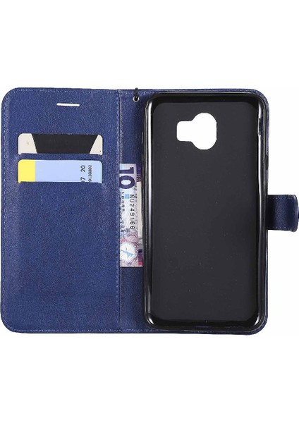 YH Mall Kart Yuvası Klasik Düz Renk ile Samsung Galaxy J4 2018 Için Flip Case (Yurt Dışından)