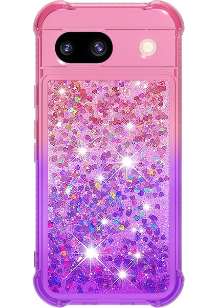 Google Piksel 8A Akan Sparkle Hareketli Kapak Temizle Tampon Sıvı Için Kılıf (Yurt Dışından) indirimleri