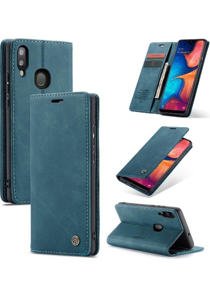 Samsung Galaxy A20 Için Flip CASE/A30/M10S Flip Folio Kitap Vintage Pu Kılıf (Yurt Dışından)