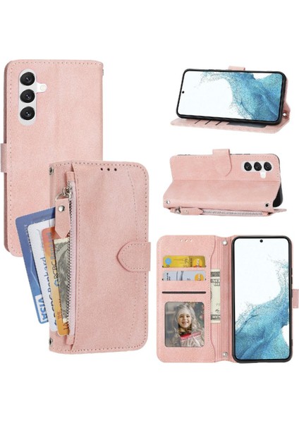Samsung Galaxy A24 4g Için Flip Case Kart Tutucu Pu Deri Kayış Kickstand (Yurt Dışından)