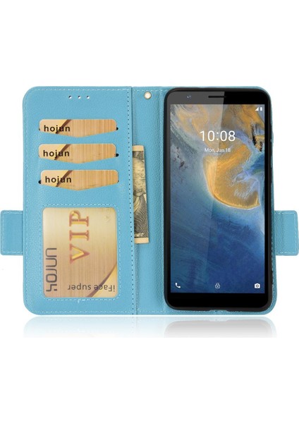 Zte Blade Case Yan Toka Cüzdan Pu Deri Manyetik Kart Yuvaları (Yurt Dışından)