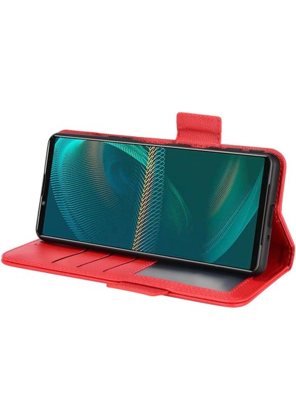 Sony Xperia 5 Iii Için Kılıf Manyetik Yan Toka Kart Yuvaları Tutucu Cüzdan (Yurt Dışından) modelleri