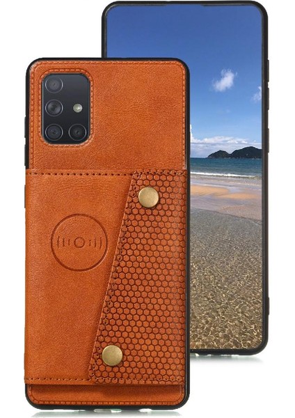Samsung Galaxy A71 4g Buit Için Cüzdan Kılıf Demir Cüzdan Kılıf Kickstand (Yurt Dışından)