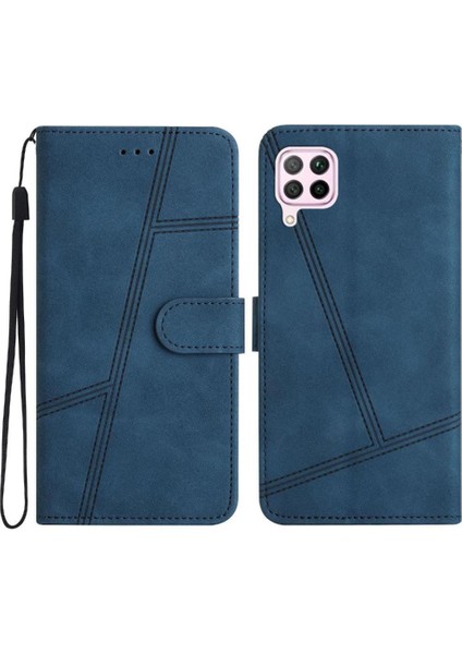 Huawei P40 Lite Için Flip Case Cüzdan Pu Deri Flip Folio Tam Koruma (Yurt Dışından)