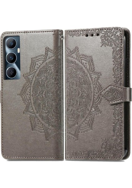 Realme C65 Için Flip Case Zarif Desen Basit Iş Kapak Kılıfı (Yurt Dışından)