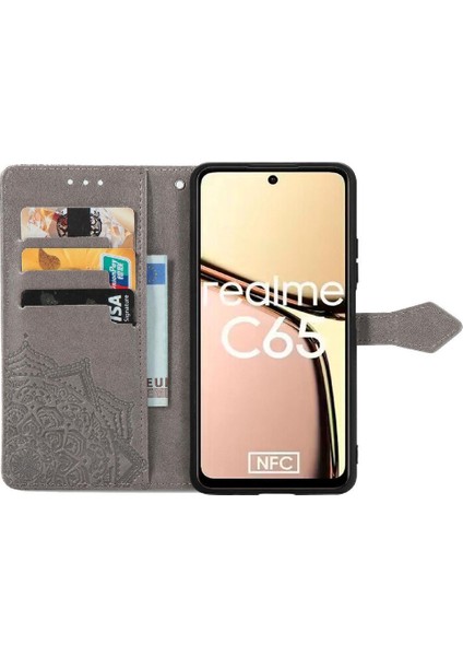 Realme C65 Için Flip Case Zarif Desen Basit Iş Kapak Kılıfı (Yurt Dışından) modelleri