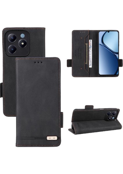 Realme C61 Manyetik Cüzdan Kart Tutucu Kapak Kickstand Için Flip Case (Yurt Dışından)