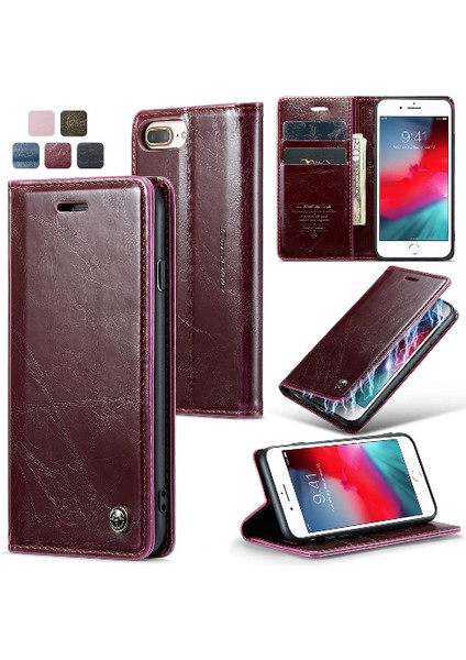 YH Mall Iphone 6 Için Flip Case Artı/6s Artı Kickstand Kart Tutucu Retro Cüzdan (Yurt Dışından)