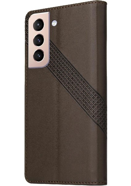 Samsung Galaxy S21 Artı Kickstand Premium Deri Üç Için Flip Case (Yurt Dışından) fırsatları