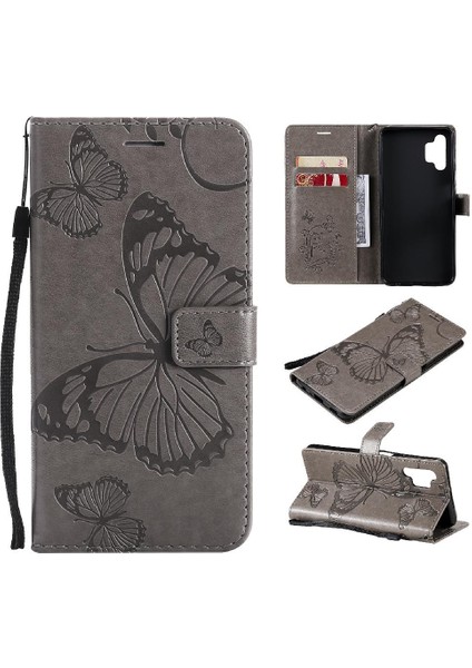 Samsung Galaxy A32 5g Pu Deri Flip Kickstand Manyetik Için Flip Case (Yurt Dışından)