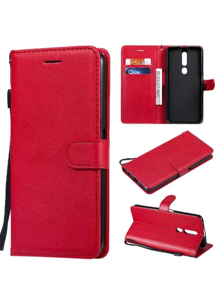 Kart Yuvası ile Oppo F11 Pro Klasik Düz Renk Için Flip Case Yüksek Kalite (Yurt Dışından)