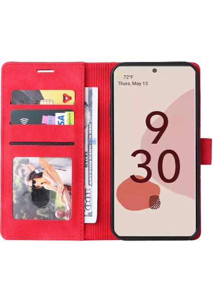 Google Piksel 7 Pro Flip Kapak Için Flip Case Darbeye Deri Kılıf (Yurt Dışından)