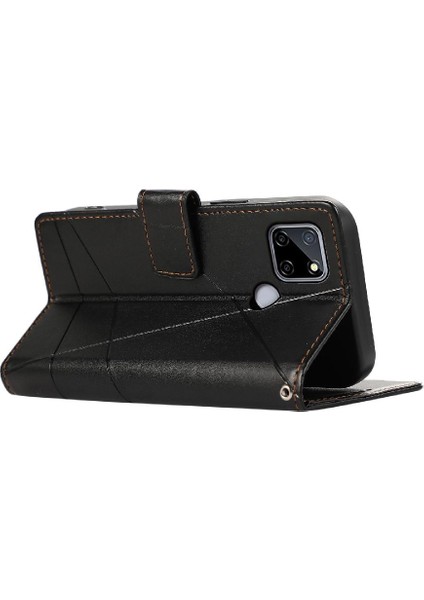 Realme C12 Kickstand Darbeye Üç Kart Yuvaları Şok Için Flip Case (Yurt Dışından) indirimleri