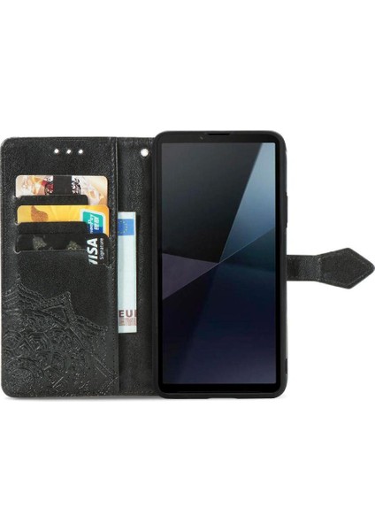 Sony Xperia 10 Vı Flip Kapak Için Flip Case Deri Kılıf Basit Iş (Yurt Dışından)