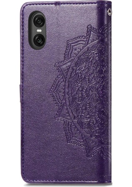 Sony Xperia 10 Vı Flip Kapak Için Flip Case Deri Kılıf Basit Iş (Yurt Dışından)