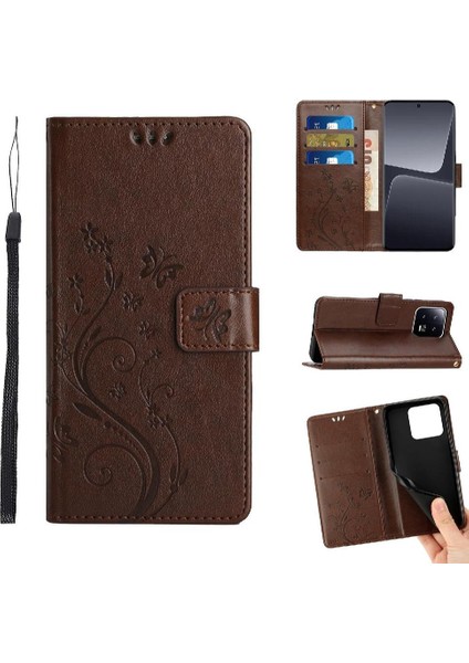 Xiaomi Redmi Not 13 4g Pu Deri Kickstand Manyetik Kart Için Filp Durumda (Yurt Dışından)