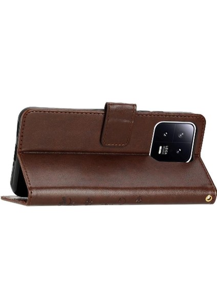 Xiaomi Redmi Not 13 4g Pu Deri Kickstand Manyetik Kart Için Filp Durumda (Yurt Dışından)