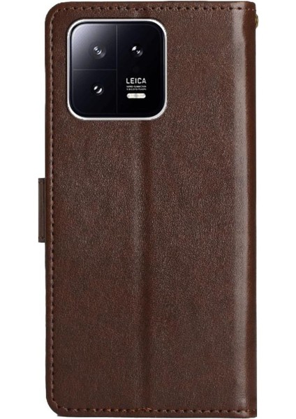 Xiaomi Redmi Not 13 4g Pu Deri Kickstand Manyetik Kart Için Filp Durumda (Yurt Dışından)