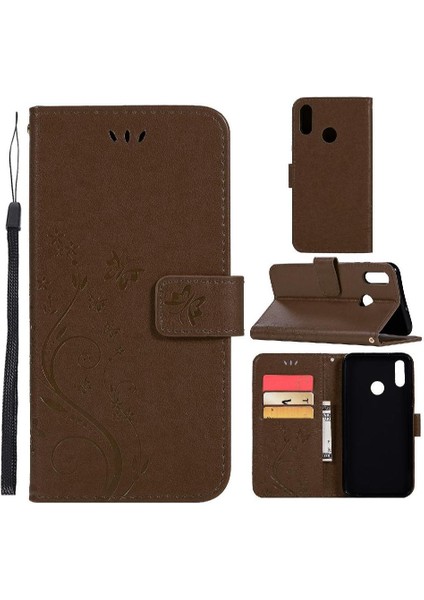 Onur 10 Lite Için Filp Durumda Kart Tutucu Kickstand Bilek Kayışı Manyetik Pu (Yurt Dışından)