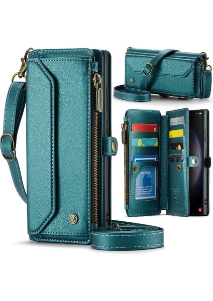 Samsung Galaxy S23 Için Crossbody Durumda Ultra Rfid Engelleme Fermuar Faturaları Için (Yurt Dışından)