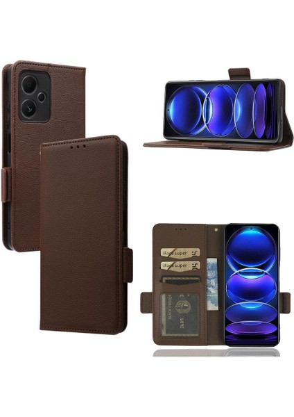 Xiaomi Poco X5 Pu Deri Manyetik Yan Toka Cüzdan Kart Yuvaları (Yurt Dışından)