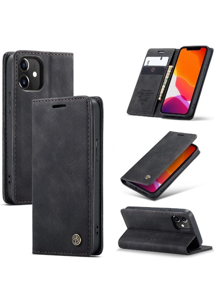 Iphone 13 Mini Kılıf Için Flip Case Kart Yuvası Kickstand Vintage Pu Deri (Yurt Dışından)