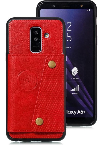 Samsung Galaxy A6 Artı 2018 Kickstand Cüzdan Kılıf Buit Için Cüzdan Kılıf (Yurt Dışından)