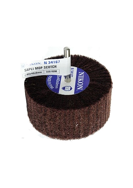 N34181 Saplı Mop Non Woven Zımpara 60X30X6 400 Kum