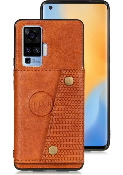 Vivo X50 Cüzdan Kılıf Için Cüzdan Kılıf Buit Demir Darbeye Koruyucu (Yurt Dışından) modelleri